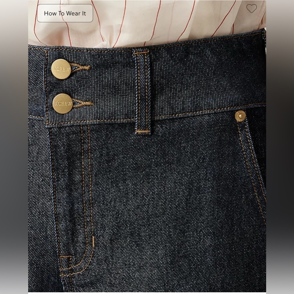 NWT J. CREW Slim-wide jean with stacked buttons Size 36 - Picture 2 of 15